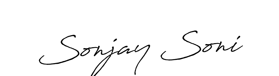 Also we have Sonjay Soni name is the best signature style. Create professional handwritten signature collection using Antro_Vectra_Bolder autograph style. Sonjay Soni signature style 7 images and pictures png
