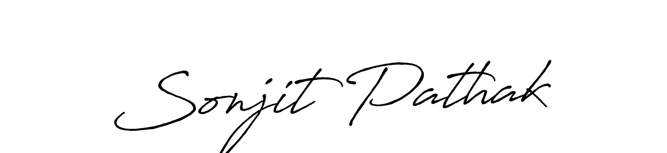 Use a signature maker to create a handwritten signature online. With this signature software, you can design (Antro_Vectra_Bolder) your own signature for name Sonjit Pathak. Sonjit Pathak signature style 7 images and pictures png