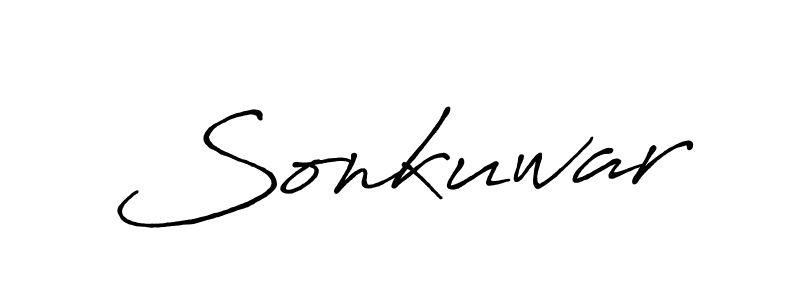 Make a beautiful signature design for name Sonkuwar. With this signature (Antro_Vectra_Bolder) style, you can create a handwritten signature for free. Sonkuwar signature style 7 images and pictures png