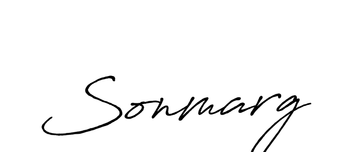 Make a beautiful signature design for name Sonmarg. With this signature (Antro_Vectra_Bolder) style, you can create a handwritten signature for free. Sonmarg signature style 7 images and pictures png