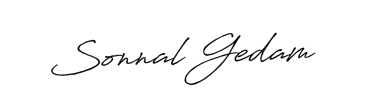 It looks lik you need a new signature style for name Sonnal Gedam. Design unique handwritten (Antro_Vectra_Bolder) signature with our free signature maker in just a few clicks. Sonnal Gedam signature style 7 images and pictures png
