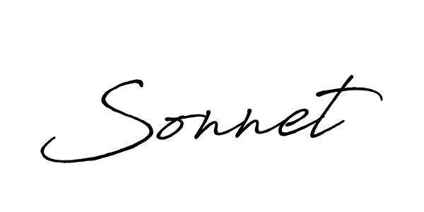 How to make Sonnet name signature. Use Antro_Vectra_Bolder style for creating short signs online. This is the latest handwritten sign. Sonnet signature style 7 images and pictures png