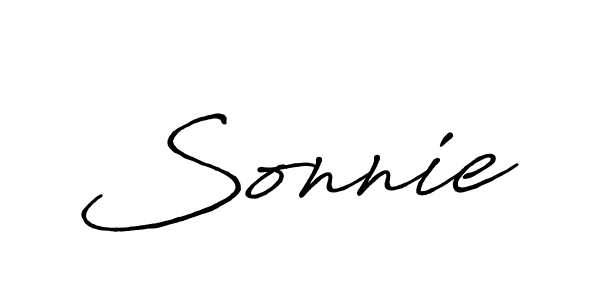 Use a signature maker to create a handwritten signature online. With this signature software, you can design (Antro_Vectra_Bolder) your own signature for name Sonnie. Sonnie signature style 7 images and pictures png