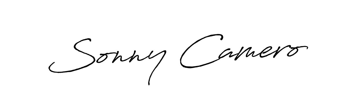 Similarly Antro_Vectra_Bolder is the best handwritten signature design. Signature creator online .You can use it as an online autograph creator for name Sonny Camero. Sonny Camero signature style 7 images and pictures png