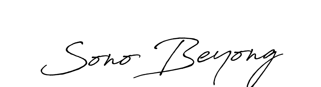 Create a beautiful signature design for name Sono Beyong. With this signature (Antro_Vectra_Bolder) fonts, you can make a handwritten signature for free. Sono Beyong signature style 7 images and pictures png