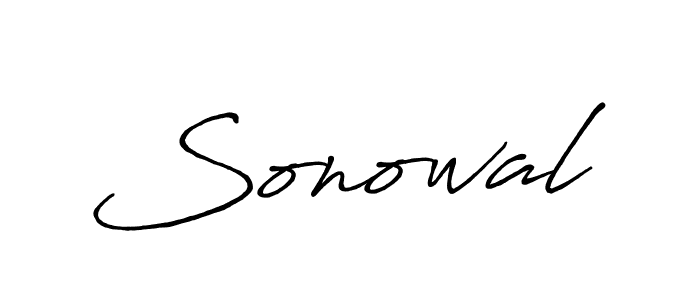 How to make Sonowal signature? Antro_Vectra_Bolder is a professional autograph style. Create handwritten signature for Sonowal name. Sonowal signature style 7 images and pictures png