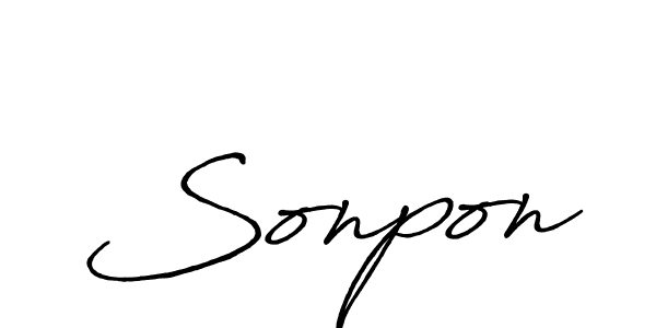 How to make Sonpon name signature. Use Antro_Vectra_Bolder style for creating short signs online. This is the latest handwritten sign. Sonpon signature style 7 images and pictures png