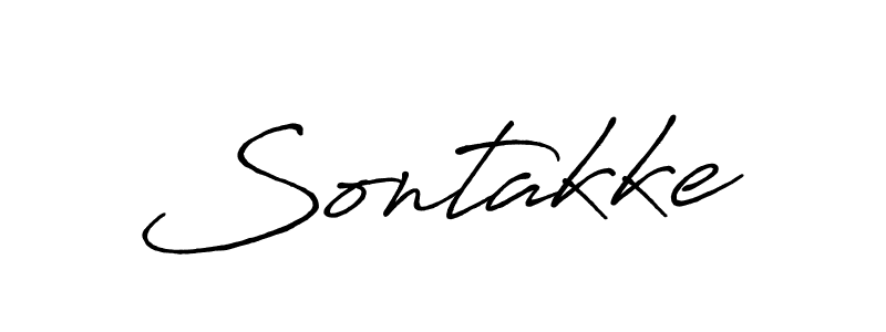 Use a signature maker to create a handwritten signature online. With this signature software, you can design (Antro_Vectra_Bolder) your own signature for name Sontakke. Sontakke signature style 7 images and pictures png