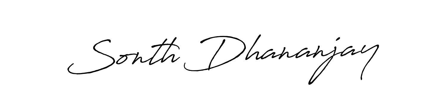 It looks lik you need a new signature style for name Sonth Dhananjay. Design unique handwritten (Antro_Vectra_Bolder) signature with our free signature maker in just a few clicks. Sonth Dhananjay signature style 7 images and pictures png