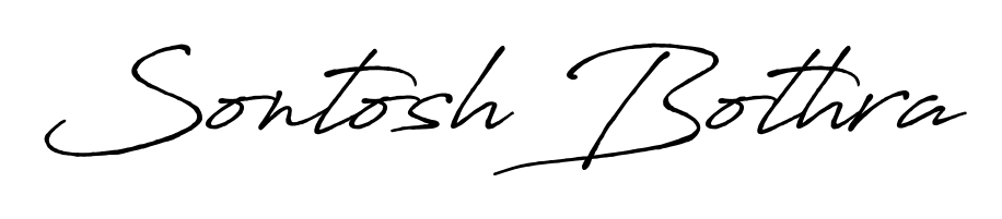 Practice writing Sontosh Bothra with the flow of Antro_Vectra_Bolder lettering. A fantastic source of inspiration for developing your personal signature style. Sontosh Bothra signature style 7 images and pictures png