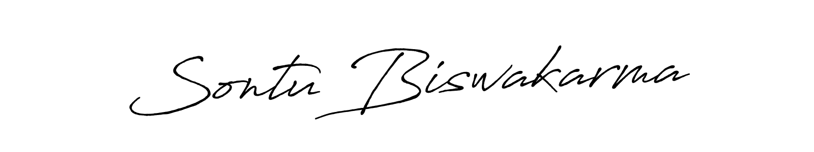 Sontu Biswakarma stylish signature style. Best Handwritten Sign (Antro_Vectra_Bolder) for my name. Handwritten Signature Collection Ideas for my name Sontu Biswakarma. Sontu Biswakarma signature style 7 images and pictures png