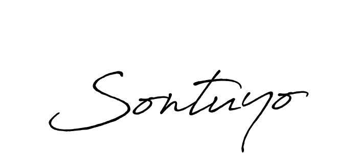 Sontuyo stylish signature style. Best Handwritten Sign (Antro_Vectra_Bolder) for my name. Handwritten Signature Collection Ideas for my name Sontuyo. Sontuyo signature style 7 images and pictures png