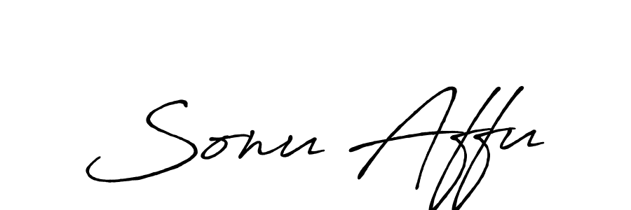 Use a signature maker to create a handwritten signature online. With this signature software, you can design (Antro_Vectra_Bolder) your own signature for name Sonu Affu. Sonu Affu signature style 7 images and pictures png