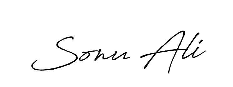 Sonu Ali stylish signature style. Best Handwritten Sign (Antro_Vectra_Bolder) for my name. Handwritten Signature Collection Ideas for my name Sonu Ali. Sonu Ali signature style 7 images and pictures png