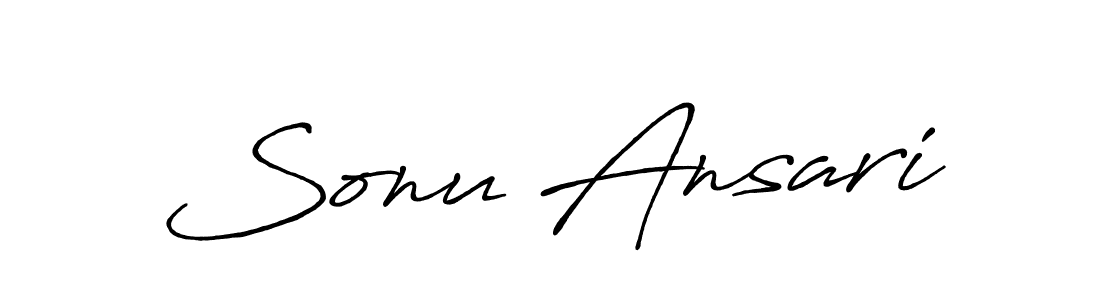 Use a signature maker to create a handwritten signature online. With this signature software, you can design (Antro_Vectra_Bolder) your own signature for name Sonu Ansari. Sonu Ansari signature style 7 images and pictures png