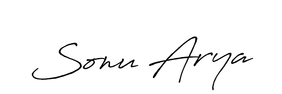 Create a beautiful signature design for name Sonu Arya. With this signature (Antro_Vectra_Bolder) fonts, you can make a handwritten signature for free. Sonu Arya signature style 7 images and pictures png