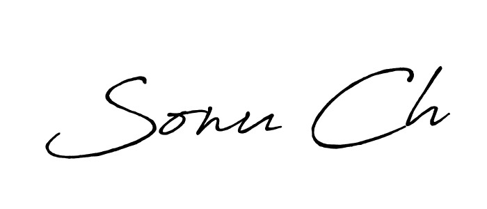Also we have Sonu Ch name is the best signature style. Create professional handwritten signature collection using Antro_Vectra_Bolder autograph style. Sonu Ch signature style 7 images and pictures png
