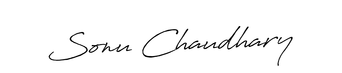 How to make Sonu Chaudhary signature? Antro_Vectra_Bolder is a professional autograph style. Create handwritten signature for Sonu Chaudhary name. Sonu Chaudhary signature style 7 images and pictures png