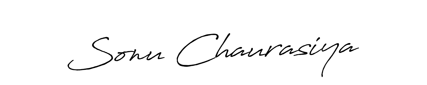 Create a beautiful signature design for name Sonu Chaurasiya. With this signature (Antro_Vectra_Bolder) fonts, you can make a handwritten signature for free. Sonu Chaurasiya signature style 7 images and pictures png