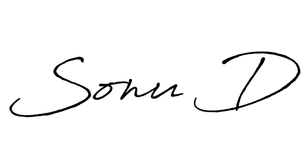 Design your own signature with our free online signature maker. With this signature software, you can create a handwritten (Antro_Vectra_Bolder) signature for name Sonu D. Sonu D signature style 7 images and pictures png
