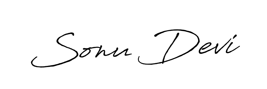 Design your own signature with our free online signature maker. With this signature software, you can create a handwritten (Antro_Vectra_Bolder) signature for name Sonu Devi. Sonu Devi signature style 7 images and pictures png