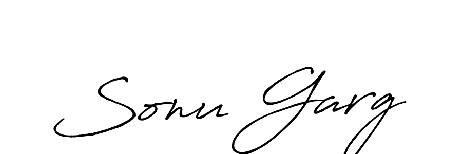 Also we have Sonu Garg name is the best signature style. Create professional handwritten signature collection using Antro_Vectra_Bolder autograph style. Sonu Garg signature style 7 images and pictures png