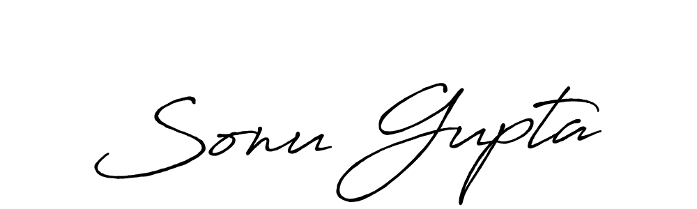 Create a beautiful signature design for name Sonu Gupta. With this signature (Antro_Vectra_Bolder) fonts, you can make a handwritten signature for free. Sonu Gupta signature style 7 images and pictures png