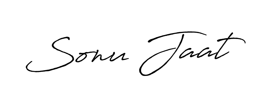 Also we have Sonu Jaat name is the best signature style. Create professional handwritten signature collection using Antro_Vectra_Bolder autograph style. Sonu Jaat signature style 7 images and pictures png