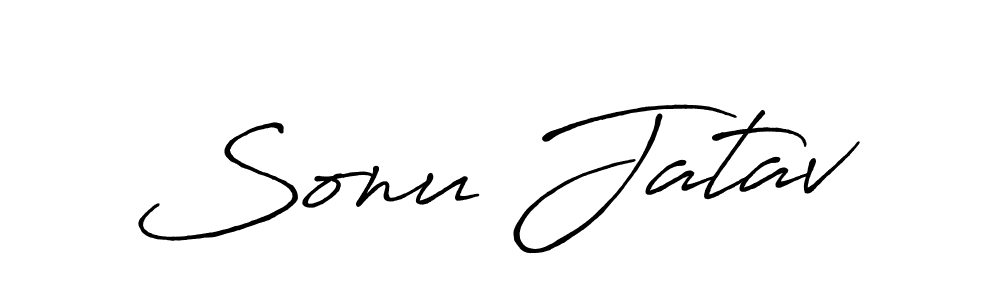 Sonu Jatav stylish signature style. Best Handwritten Sign (Antro_Vectra_Bolder) for my name. Handwritten Signature Collection Ideas for my name Sonu Jatav. Sonu Jatav signature style 7 images and pictures png