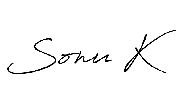 The best way (Antro_Vectra_Bolder) to make a short signature is to pick only two or three words in your name. The name Sonu K include a total of six letters. For converting this name. Sonu K signature style 7 images and pictures png