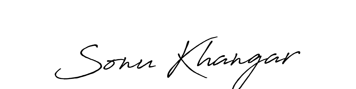 Make a beautiful signature design for name Sonu Khangar. Use this online signature maker to create a handwritten signature for free. Sonu Khangar signature style 7 images and pictures png