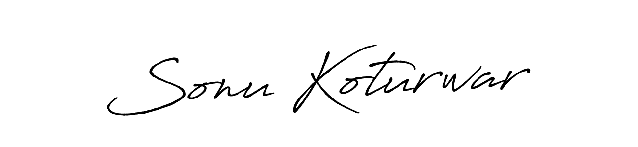 Use a signature maker to create a handwritten signature online. With this signature software, you can design (Antro_Vectra_Bolder) your own signature for name Sonu Koturwar. Sonu Koturwar signature style 7 images and pictures png