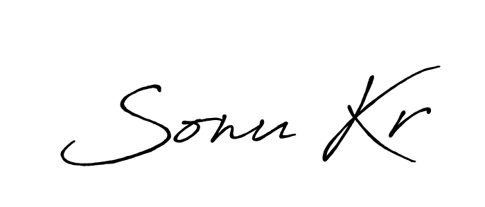 Use a signature maker to create a handwritten signature online. With this signature software, you can design (Antro_Vectra_Bolder) your own signature for name Sonu Kr. Sonu Kr signature style 7 images and pictures png