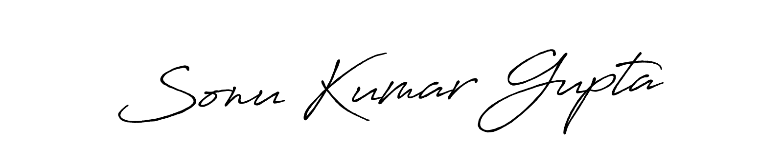 Also we have Sonu Kumar Gupta name is the best signature style. Create professional handwritten signature collection using Antro_Vectra_Bolder autograph style. Sonu Kumar Gupta signature style 7 images and pictures png