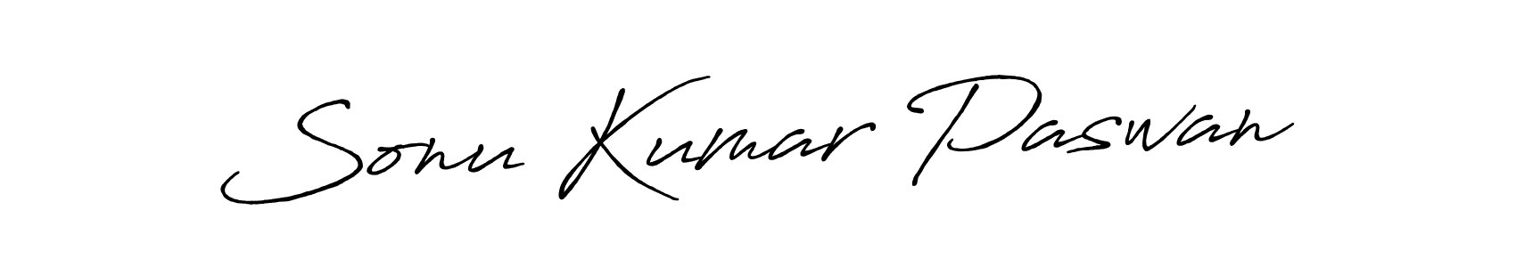 Create a beautiful signature design for name Sonu Kumar Paswan. With this signature (Antro_Vectra_Bolder) fonts, you can make a handwritten signature for free. Sonu Kumar Paswan signature style 7 images and pictures png