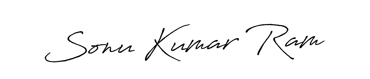 Design your own signature with our free online signature maker. With this signature software, you can create a handwritten (Antro_Vectra_Bolder) signature for name Sonu Kumar Ram. Sonu Kumar Ram signature style 7 images and pictures png