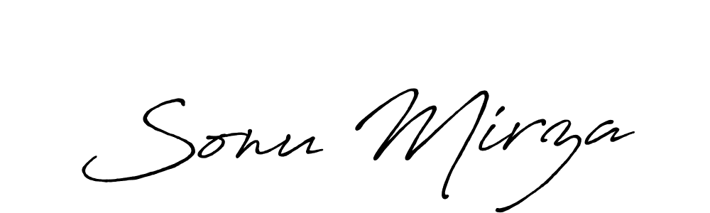 Also You can easily find your signature by using the search form. We will create Sonu Mirza name handwritten signature images for you free of cost using Antro_Vectra_Bolder sign style. Sonu Mirza signature style 7 images and pictures png