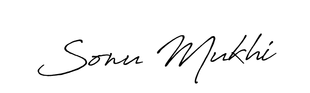 Create a beautiful signature design for name Sonu Mukhi. With this signature (Antro_Vectra_Bolder) fonts, you can make a handwritten signature for free. Sonu Mukhi signature style 7 images and pictures png