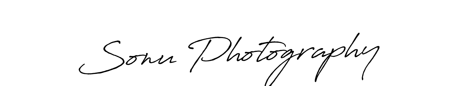 How to make Sonu Photography name signature. Use Antro_Vectra_Bolder style for creating short signs online. This is the latest handwritten sign. Sonu Photography signature style 7 images and pictures png