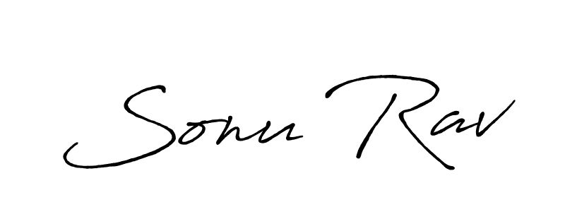 How to make Sonu Rav signature? Antro_Vectra_Bolder is a professional autograph style. Create handwritten signature for Sonu Rav name. Sonu Rav signature style 7 images and pictures png
