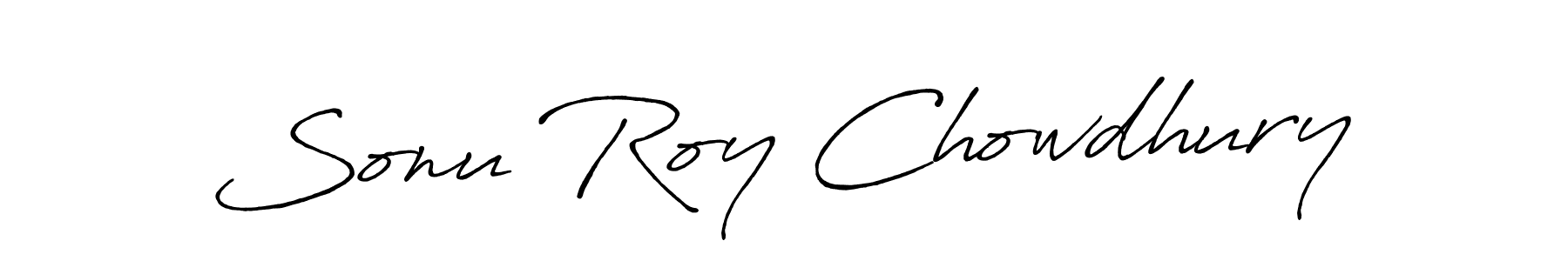 Antro_Vectra_Bolder is a professional signature style that is perfect for those who want to add a touch of class to their signature. It is also a great choice for those who want to make their signature more unique. Get Sonu Roy Chowdhury name to fancy signature for free. Sonu Roy Chowdhury signature style 7 images and pictures png