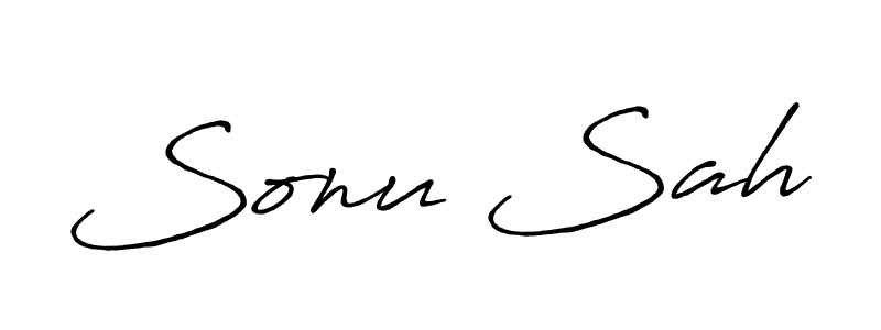 Sonu Sah stylish signature style. Best Handwritten Sign (Antro_Vectra_Bolder) for my name. Handwritten Signature Collection Ideas for my name Sonu Sah. Sonu Sah signature style 7 images and pictures png