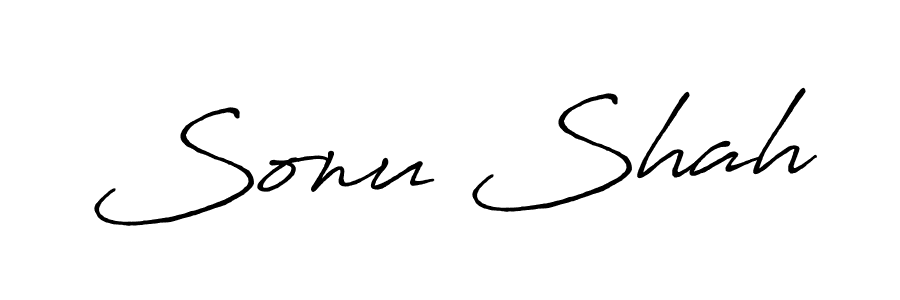 Create a beautiful signature design for name Sonu Shah. With this signature (Antro_Vectra_Bolder) fonts, you can make a handwritten signature for free. Sonu Shah signature style 7 images and pictures png