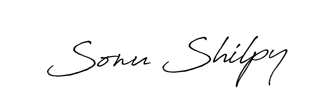 Make a beautiful signature design for name Sonu Shilpy. With this signature (Antro_Vectra_Bolder) style, you can create a handwritten signature for free. Sonu Shilpy signature style 7 images and pictures png