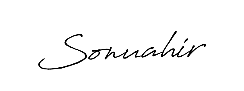 Sonuahir stylish signature style. Best Handwritten Sign (Antro_Vectra_Bolder) for my name. Handwritten Signature Collection Ideas for my name Sonuahir. Sonuahir signature style 7 images and pictures png