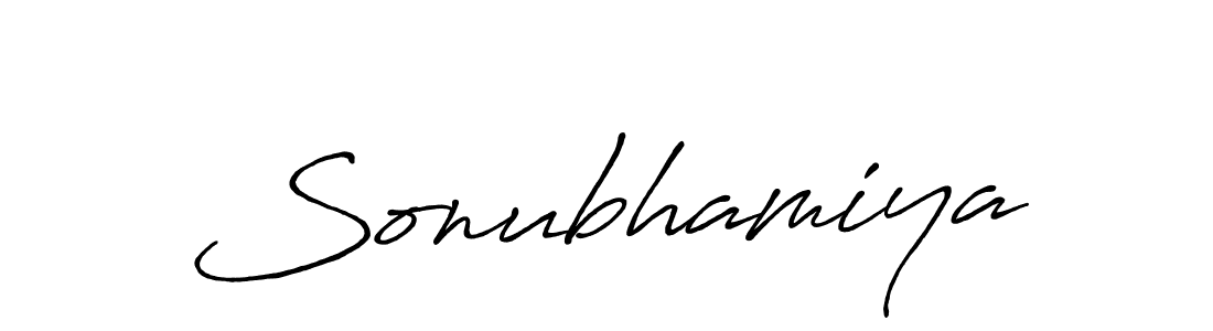 Also we have Sonubhamiya name is the best signature style. Create professional handwritten signature collection using Antro_Vectra_Bolder autograph style. Sonubhamiya signature style 7 images and pictures png