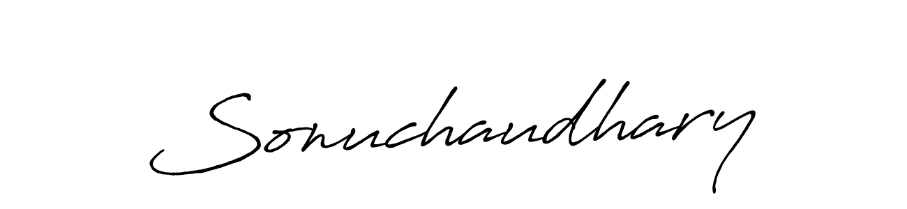 Use a signature maker to create a handwritten signature online. With this signature software, you can design (Antro_Vectra_Bolder) your own signature for name Sonuchaudhary. Sonuchaudhary signature style 7 images and pictures png