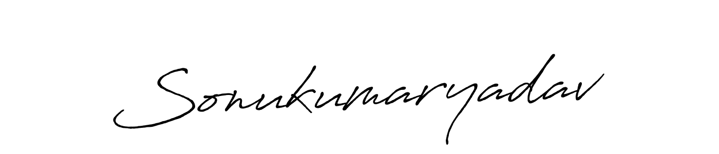 Design your own signature with our free online signature maker. With this signature software, you can create a handwritten (Antro_Vectra_Bolder) signature for name Sonukumaryadav. Sonukumaryadav signature style 7 images and pictures png