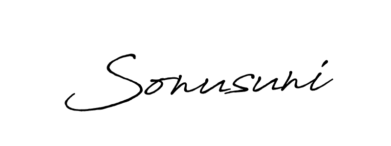 The best way (Antro_Vectra_Bolder) to make a short signature is to pick only two or three words in your name. The name Sonusuni include a total of six letters. For converting this name. Sonusuni signature style 7 images and pictures png