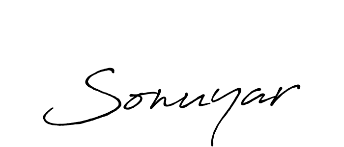 How to make Sonuyar signature? Antro_Vectra_Bolder is a professional autograph style. Create handwritten signature for Sonuyar name. Sonuyar signature style 7 images and pictures png